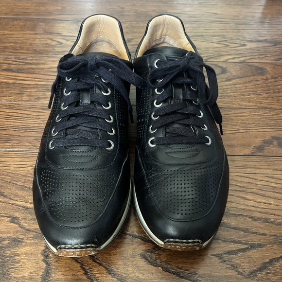 Magnanni Pueblo Men's Fashion Sneakers Black Leather 14804 Size 10 M‎